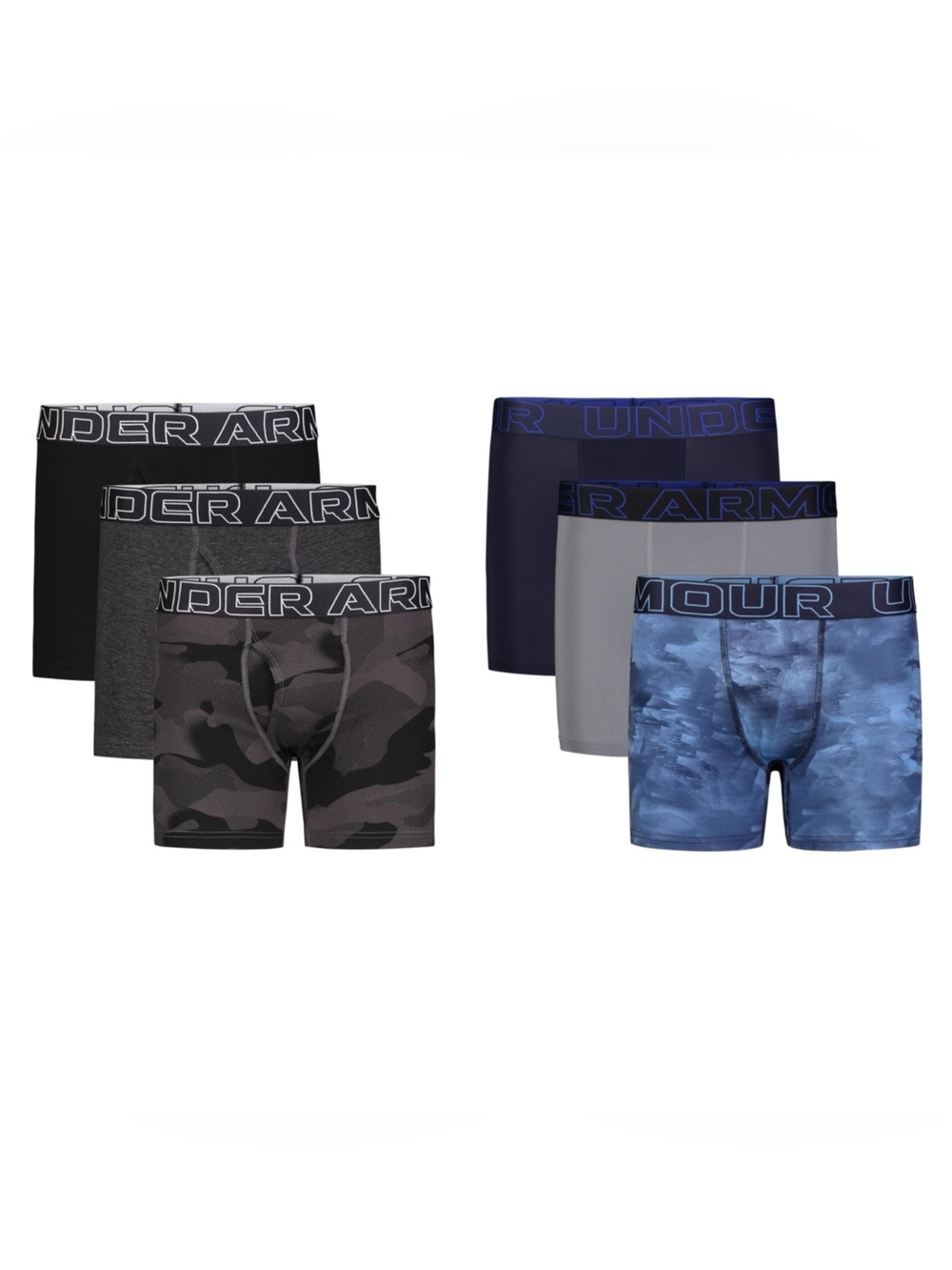 NEW 2 Pk Under Armour BoxerJock Performance Tech Print Boxer Briefs, Medium
